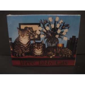  Three Tabby Cats Jigsaw Puzzle 