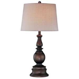    Lite Source Bronze Traditional Turned Table Lamp