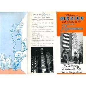  Hotel Reforma Brochure Mexico City 1950s 