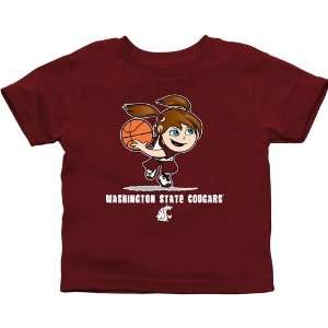   Cougars Infant Girls Basketball T Shirt   Crimson
