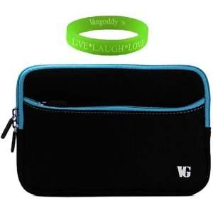 Padded, Scratch & Water Resistant Black with Blue Trim Neoprene Sleeve 