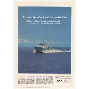  1958 Sewart Seacraft Boat Solar Gas Turbine Engine Print 