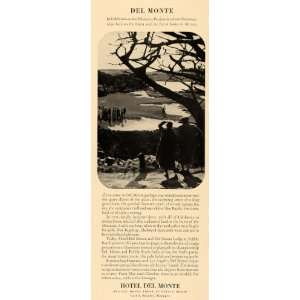  1935 Ad Hotel del Monte Pebble Beach Lodge Forest Golf 