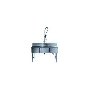 Win holt 19 X 28 Three Tub Bakery And Deli Sink   WBS3T19282D19