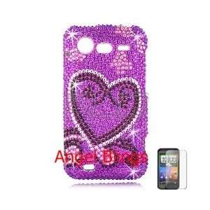   Phone Shell (Purple Heart) + Screen Guard: Cell Phones & Accessories