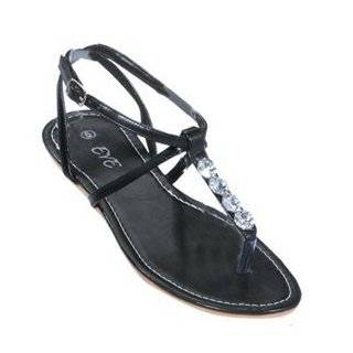 Womens Roman Gladiator Sandals Flats Thongs Shoes W/Stones 4 Colors