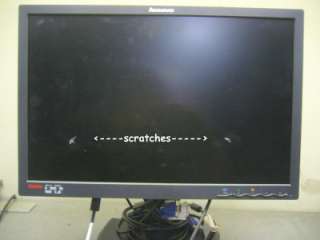 Lenovo L2240pwD LCD Monitor 22in Works Good few Scratches!  