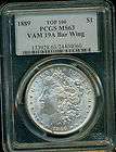 1889 P Morgan Silver Dollar BAR WING TOP 100 VAM 19A   PCGS MS63