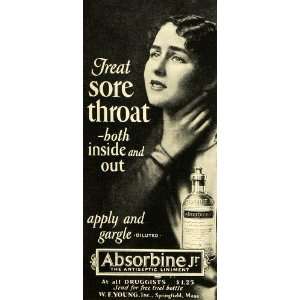   Sore Throat Remedy Cure Vintage   Original Print Ad