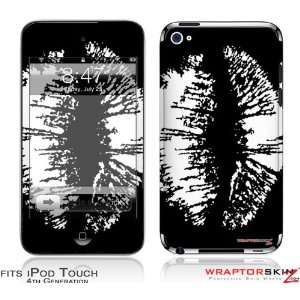  iPod Touch 4G Skin   Big Kiss White on Black by 