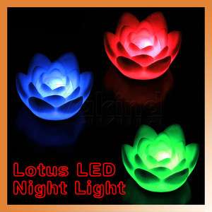 LED Changing Color Lotus Xmas Mood Lamp Night Lamp Light Party 