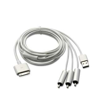 RCA Composite Cable Cord USB for iPhone iPod iPad Connection to TV 