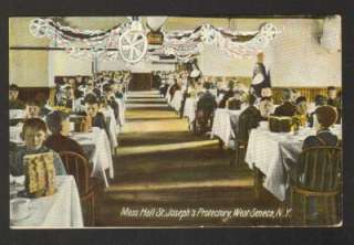 Boys Mess Hall St Josephs West Seneca NY 1910c postcard  