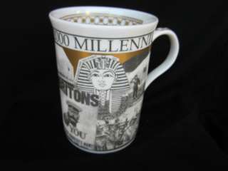 MILLENNIUM Coffee Mug Cup Britons King Tuts Tomb Gold  