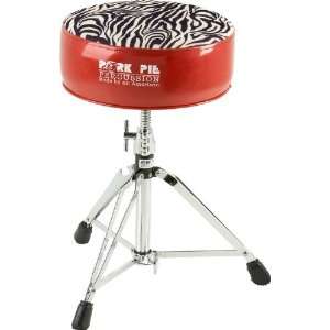  Pork Pie Round Drum Throne Red Zebra Musical Instruments