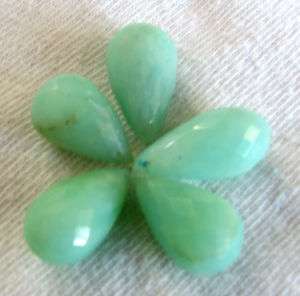Natural Gem Peruvian Opal Briolette Pear Drops Beads  