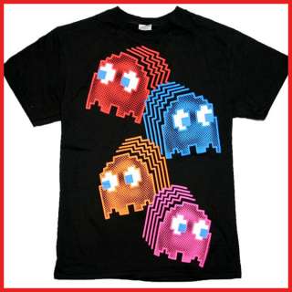 Pac Man Neon Ghosts T Shirt/Game Tee  All Size PACMAN  