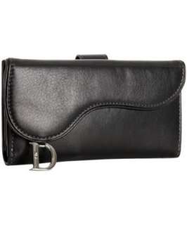 Christian Dior black leather Saddle french wallet   up to 70 