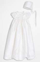 Little Things Mean a Lot Dupioni Silk Christening Gown (Infant) $323 