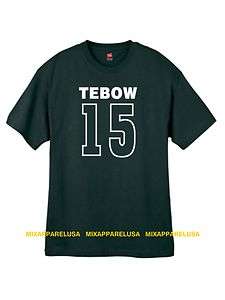 Mens Tebow 15 Jets T Shirt Jersey Tim Sizes Small   2XL  