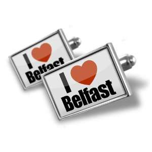 Cufflinks I Love Belfast region in Belfast, Northern Ireland   Hand 