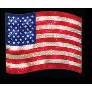  LIGHTED USA FLAG INDOOR/OUTDOOR DECORATION: Everything 