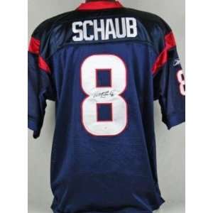  Texans Matt Schaub Authentic Signed #8 Home Jersey Jsa 
