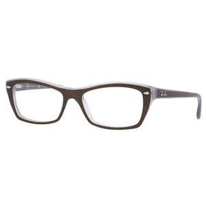 New Ray Ban RX 5255 5076 Top Brown on Opal Azure Eyeglasses 51mm 