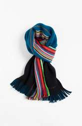 Paul Smith Accessories Reversible Stripe Wool Scarf