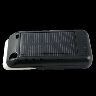 2400mAh Black Solar Powered Portable Battery Charger Case for iPhone 4 