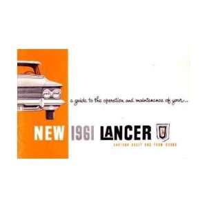  1961 DODGE LANCER Owners Manual User Guide: Automotive
