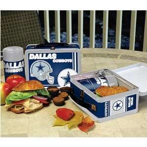    Dallas Cowboys Tin Lunch Box with Thermos: Sports & Outdoors
