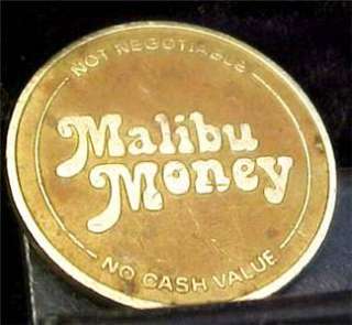 MALIBU CASTLE & SHOWBOAT MALIBU MONEY TOKEN  8529  
