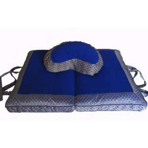  Crescent Zafu & Folding Zabuton Meditation Cushion Set 