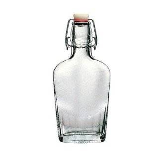 Bormioli Rocco Wire Bail 8.5 Ounce Glass Pocket Flask