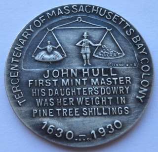 USA Massachusetts Bay Colony First Mint Anniversary Token Jetton 