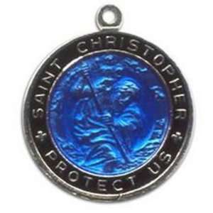  St. Christopher Surf Medal   Large Royal Blue/Black 
