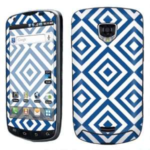   Protection Decal Skin Blue White Square: Cell Phones & Accessories