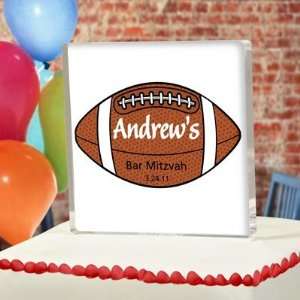 Bar Mitzvah Football Themed Cake Topper:  Home & Kitchen