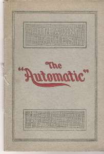 ANTIQUE AUTOMATIC MACHINE CO BOOK, BRIDGEPORT, CONN  