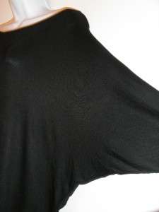 BOSTON PROPER Asymmetrical Black Knit Top Size M  