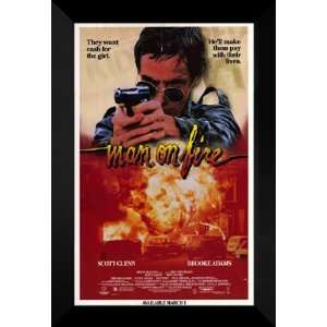  Man on Fire 27x40 FRAMED Movie Poster   Style B   1987 