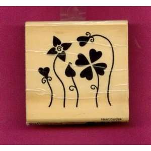  Heart Garden Rubber Stamp Mounted on 2 ¾ X 2 ¾ Block 