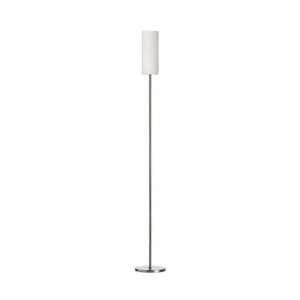   SC WH 1 Light Floor Lamp in Satin Chrome with White
