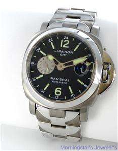 PANERAI LUMINOR 44 GMT PAM 161 WATCH W/BOXES & PAPERS  