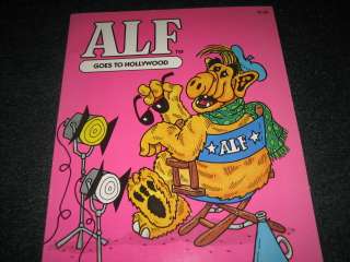 1980s ALF GOES TO HOLLYWOOD COLORING BOOK HTF Rare  