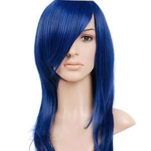  Dark Blue Long Length Anime Cosplay Costume Wig: Toys 