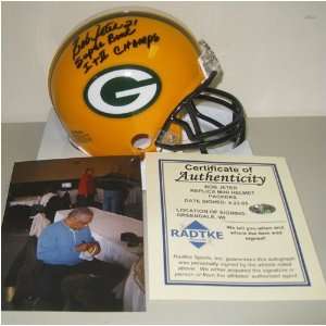 Bob Jeter Autographed Green Bay Packers Mini Helmet:  