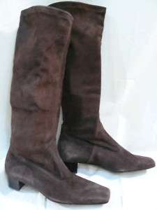 409 Gabor Brown Suede Stretch Knee High Boots sz 6 NEW  