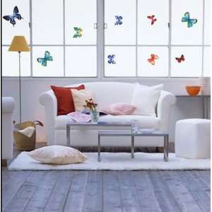   : Vivid Colorful Butterflies   Easy Nursery Wall Decal Sticker: Baby